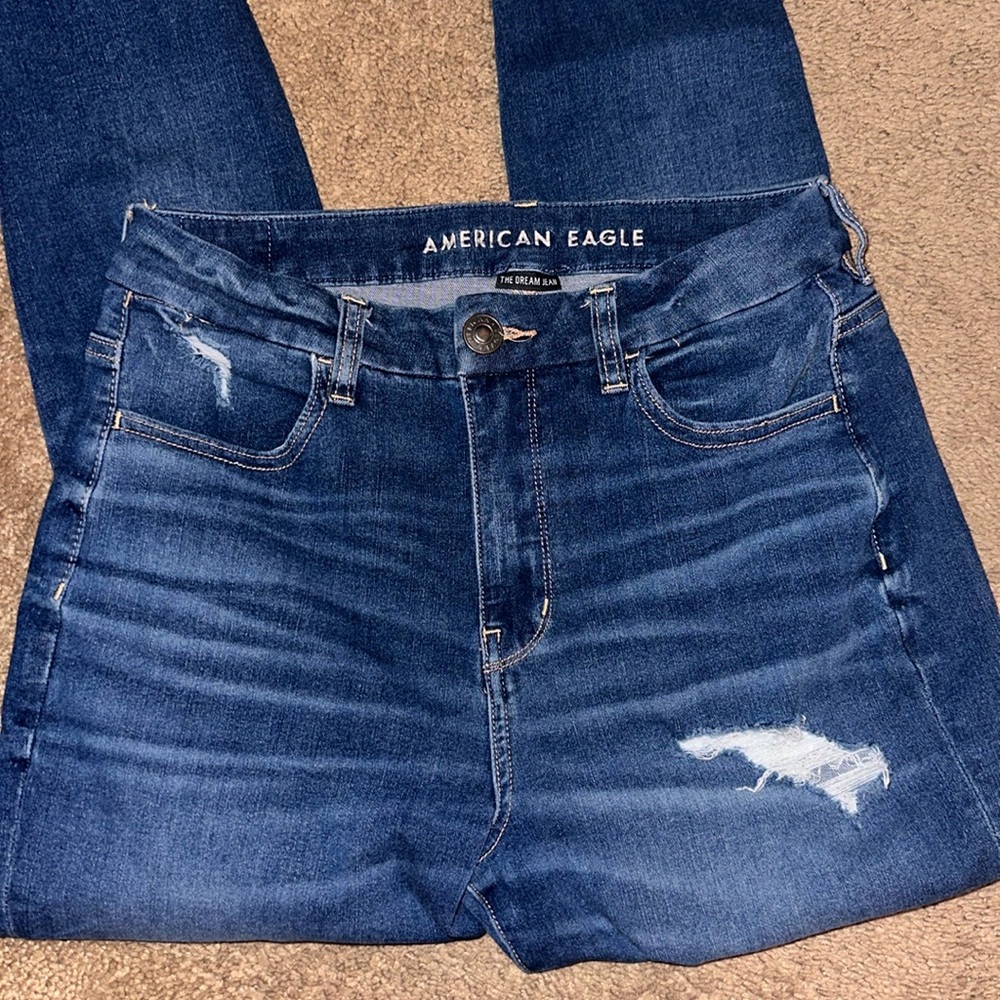 American Eagle ripped skinny jeans